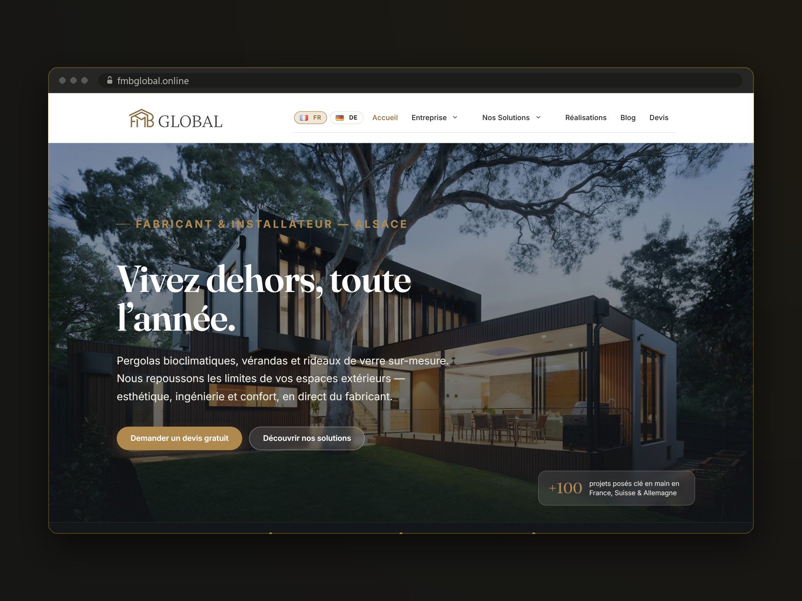 FMB Global — Fransa Pazarı İçin İki Dilli Kurumsal Site