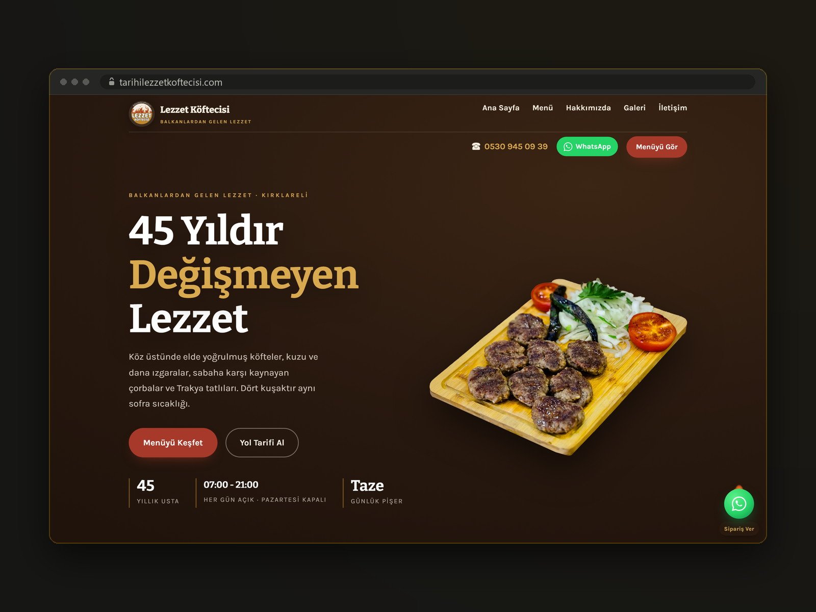 Lezzet Köftecisi — Restoran Web Sitesi