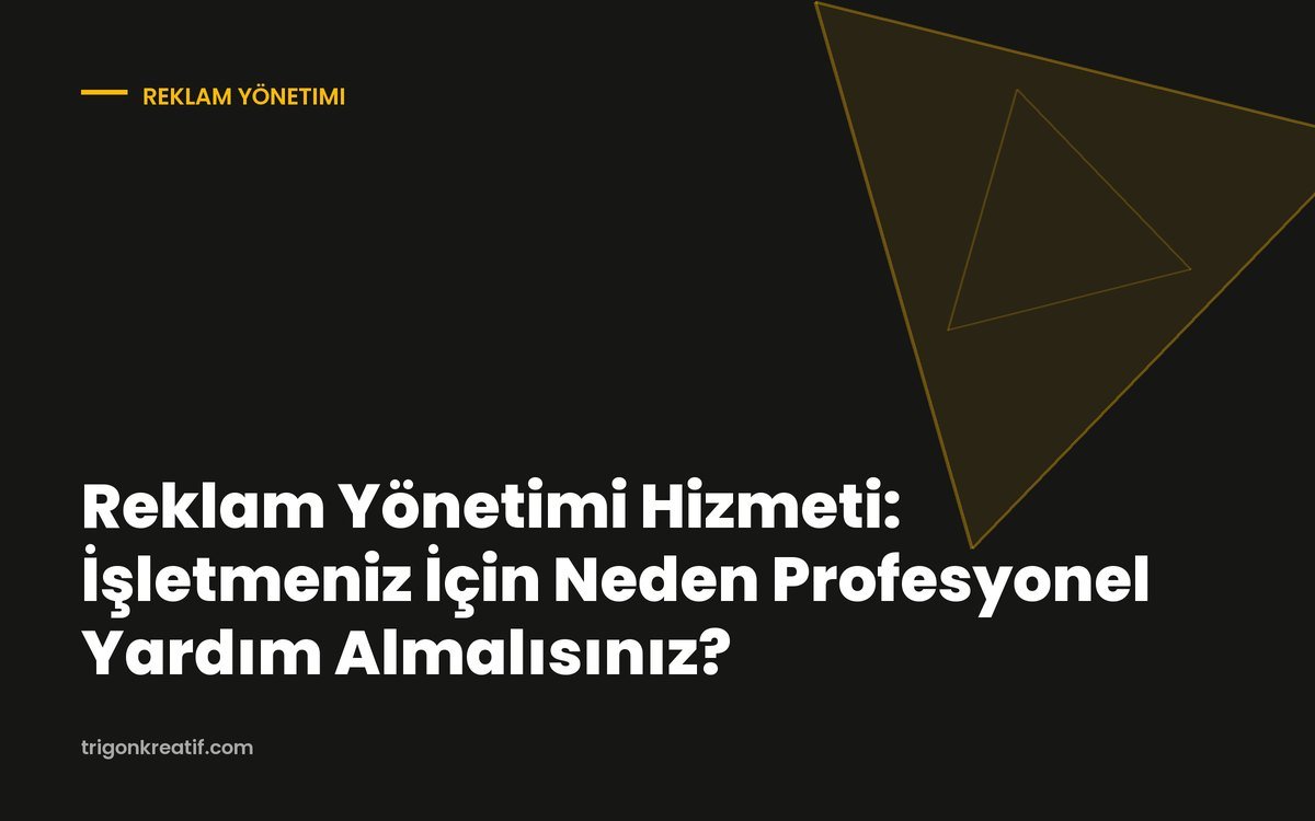 Reklam Yönetimi Hizmeti: İşletmeniz İçin Neden Profesyonel Yardım Almalısınız?