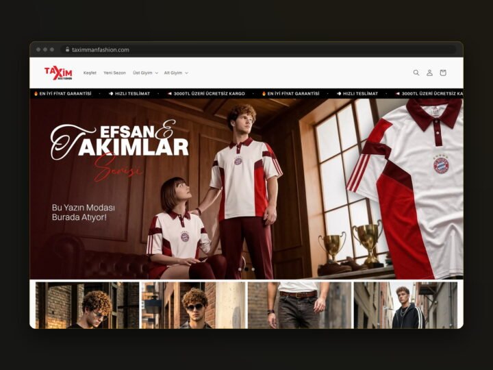 Taxim Man Fashion — E-Ticaret Sitesi, Mağaza Yönetimi ve Meta Reklam