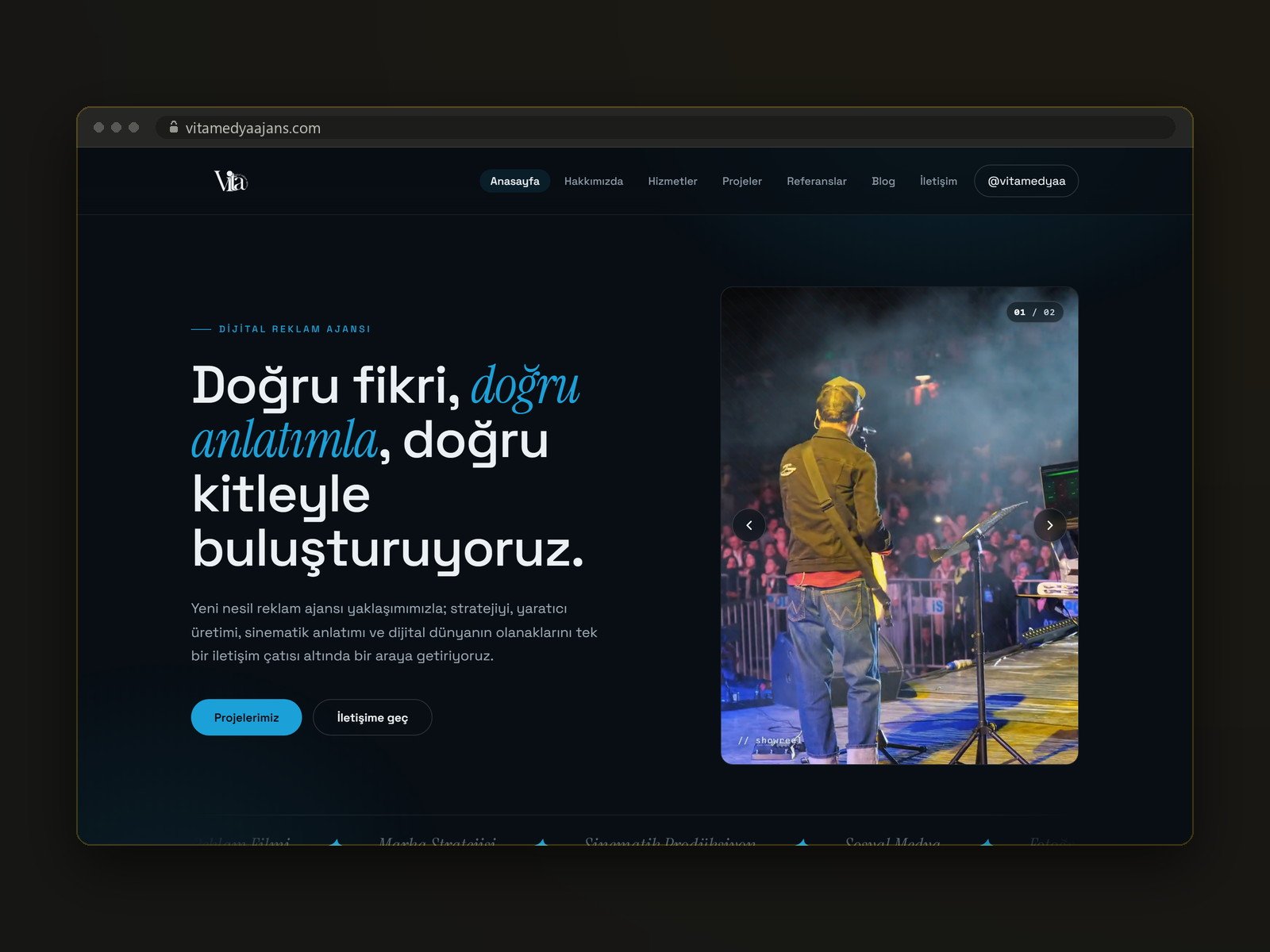Vita Medya — Marka Kimliği ve Ajans Sitesi